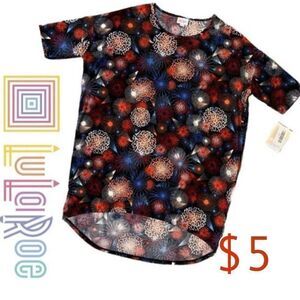 $5 ADD ON ITEM NWT LULAROE Irma Fireworks tee sZ small